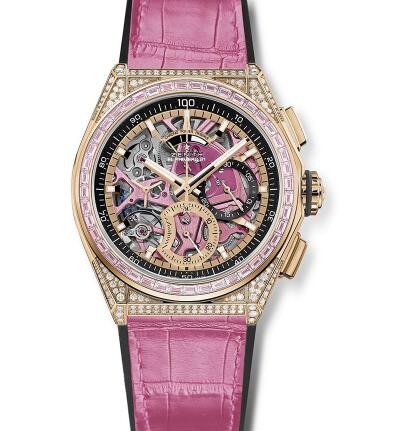 It is the first time that Zenith uses the pink to describe the movement.